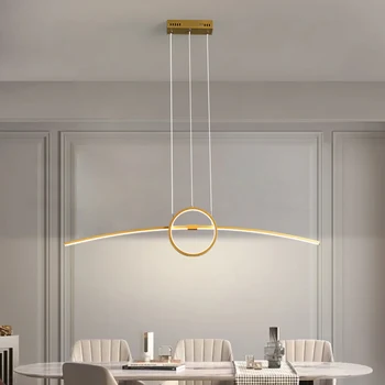 Nordic Jednoduchá Restaurace Přívěsek Světlo Luxusní Moderní Designová Kancelář Dlouhý Barový Pult, Jídelní Stůl Vnitřní Osvětlení Interiéru Svítidlo